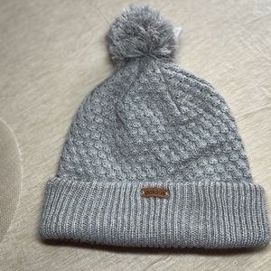 Adidas shimmery Gray Knit Pom Pom Beanie (Twilight II Lurex Ballie)